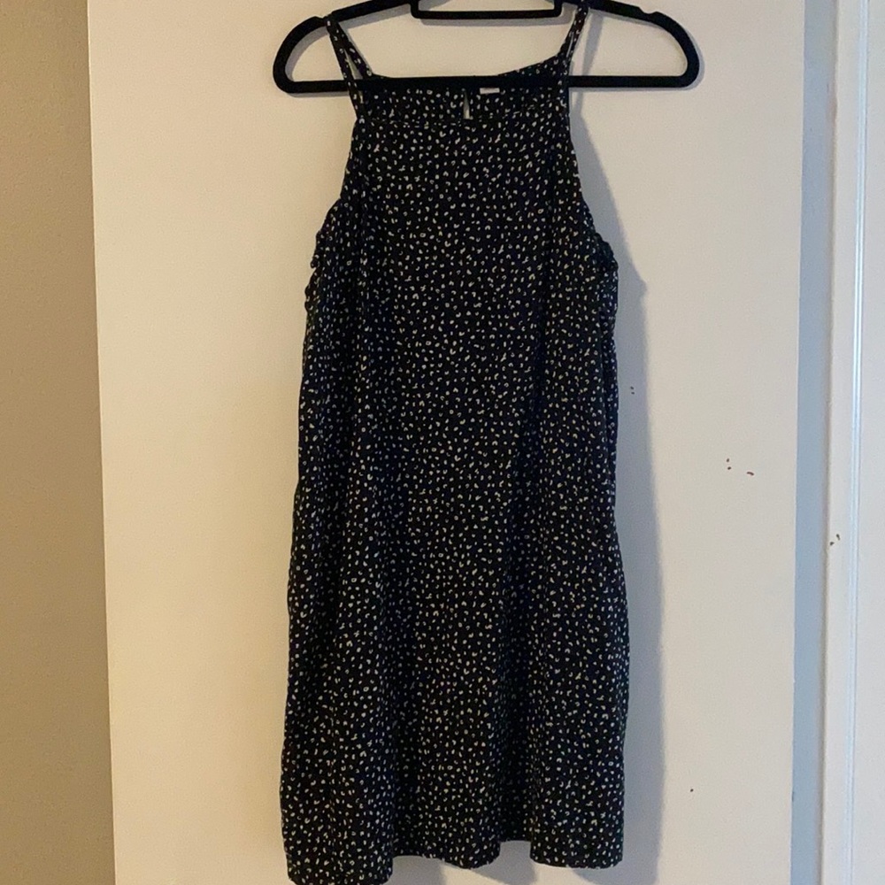 Black&white leopard dress